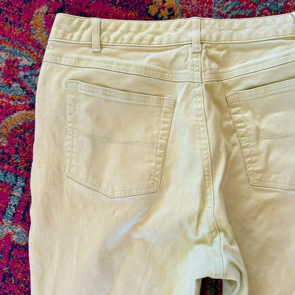 J. Jill | Women’s pale chartreuse Authentic Fit Out of the Blue jeans, size 12 - Picture 9 of 14